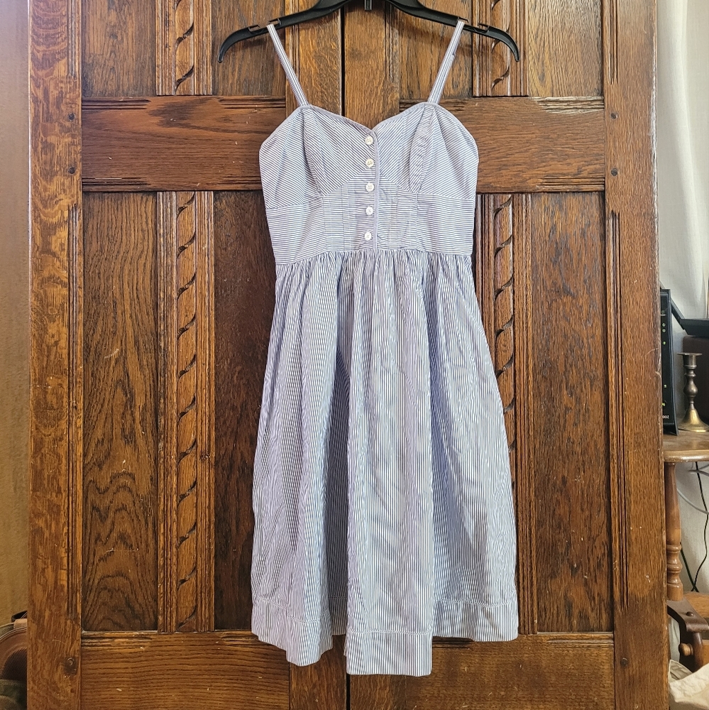 American Eagle Blue Striped Dress